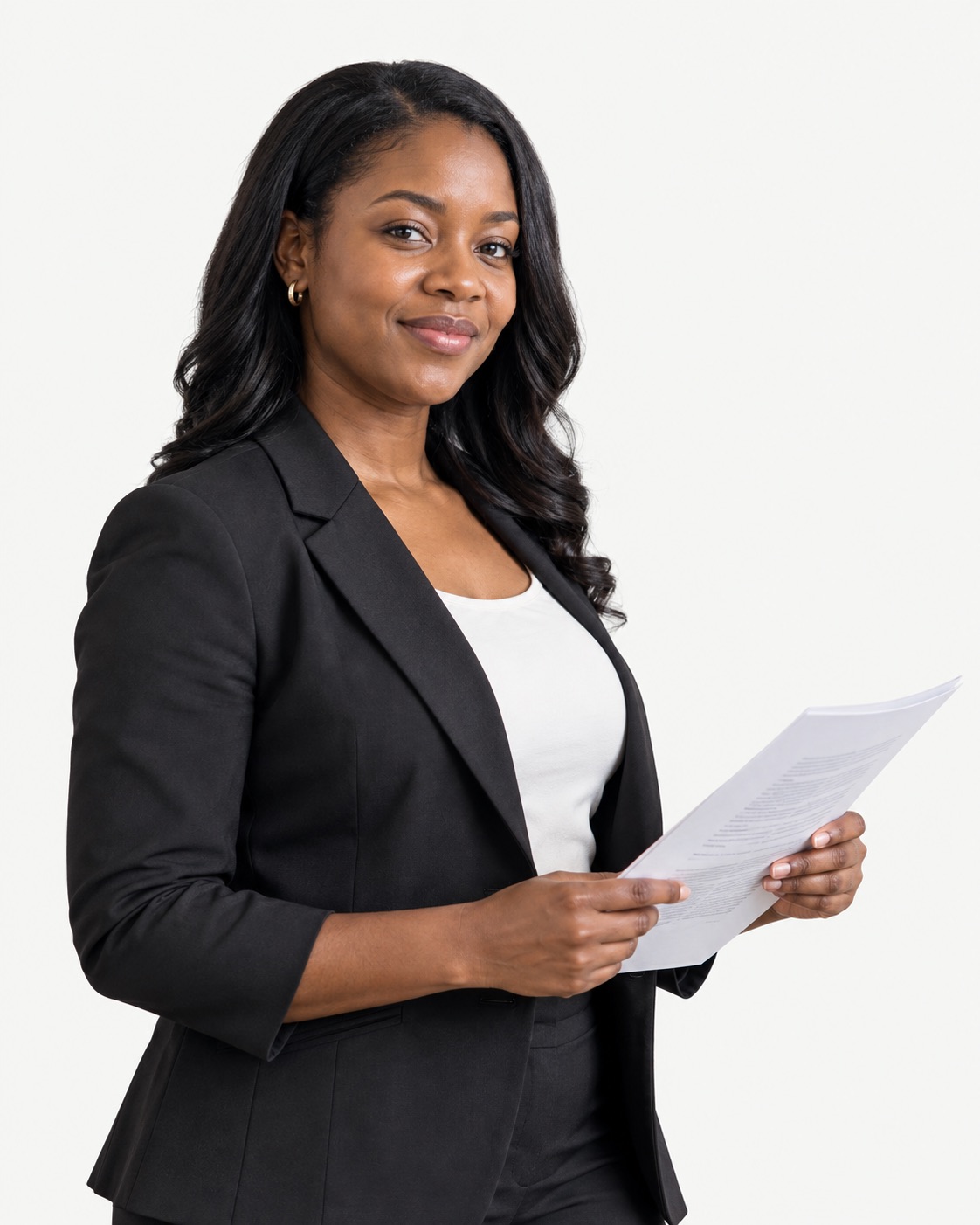 A compliance officer holding a printed verification record